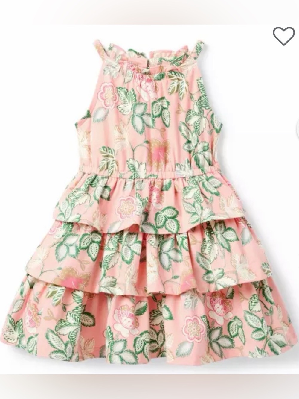 Janie and Jack Pink Floral Ruffle Tiered Dress